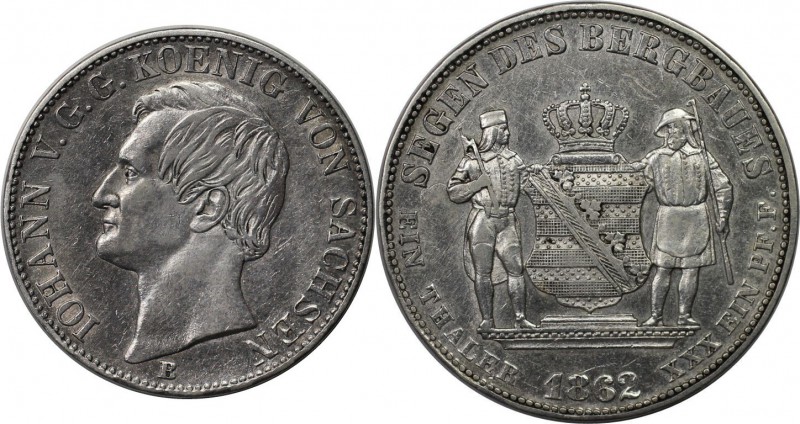 Altdeutsche Münzen und Medaillen, SACHSEN - ALBERTINE. Johann (1854-1873). Ausbe...