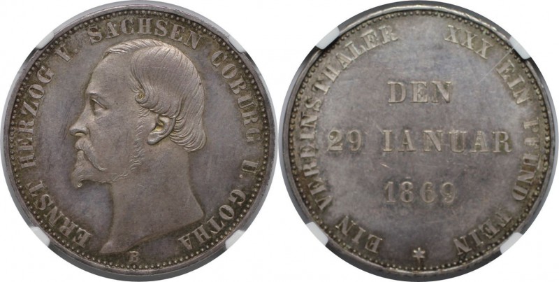Altdeutsche Münzen und Medaillen, SACHSEN - COBURG - GOTHA. Ernst II (1844-1893)...