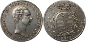 Altdeutsche Münzen und Medaillen, Sachsen-Gotha. Ernst II. Ludwig (1772-1804). 1/2 Konventionstaler 1776, Gotha, Silber. Slg. Mers.3281. Vorzüglich, K...