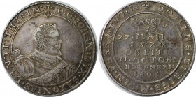 Altdeutsche Münzen und Medaillen, Sachsen-Mittel-Weimar. Johann (1603 - 1605). Taler 1605, Saalfeld, auf seinen Tod. Silber. Schnee 339, Koppe 188, Da...