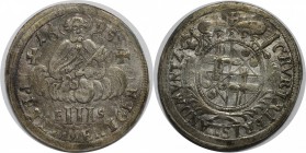 Altdeutsche Münzen und Medaillen, TRIER. Johann Hugo von Orsbeck (1676 - 1711). III Petermenger 1695 FS, Silber. KM 33 . Sehr schön+