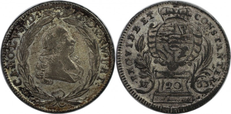 Altdeutsche Münzen und Medaillen, WÜRTTEMBERG. Karl Eugen (1744-1793). 20 Kreuze...