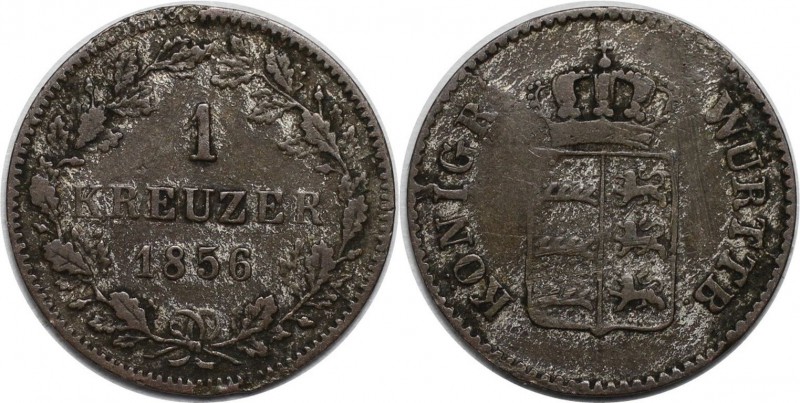 Altdeutsche Münzen und Medaillen, WÜRTTEMBERG. Wilhelm I. (1816 - 1864)1 Kreuzer...