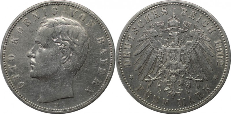 Deutsche Münzen und Medaillen ab 1871, REICHSSILBERMÜNZEN, Bayern, Otto (1886-19...