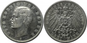 Deutsche Münzen und Medaillen ab 1871, REICHSSILBERMÜNZEN, Bayern, Otto (1886-1913). 3 Mark 1909 D, Silber. Jaeger 47. Vorzüglich