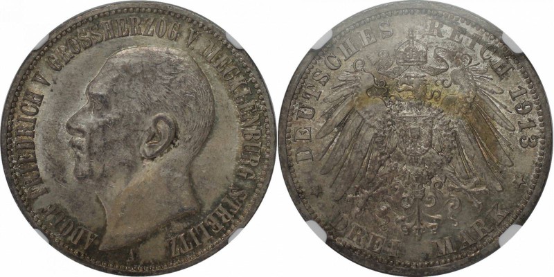 Deutsche Münzen und Medaillen ab 1871, REICHSSILBERMÜNZEN, Mecklenburg-Schwerin....