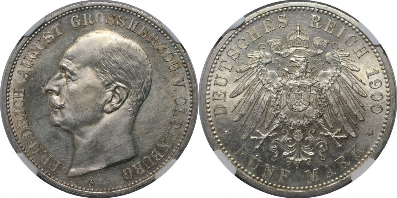 Deutsche Münzen und Medaillen ab 1871, REICHSSILBERMÜNZEN, Oldenburg, Friedrich ...