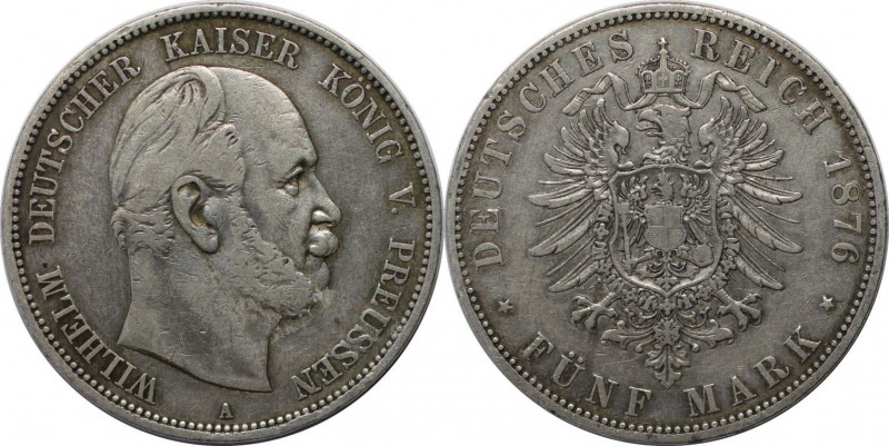 Deutsche Münzen und Medaillen ab 1871, REICHSSILBERMÜNZEN, Preußen, Wilhelm I (1...