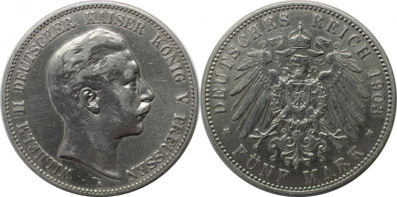 Deutsche Münzen und Medaillen ab 1871, REICHSSILBERMÜNZEN, Preußen, Wilhelm II (...