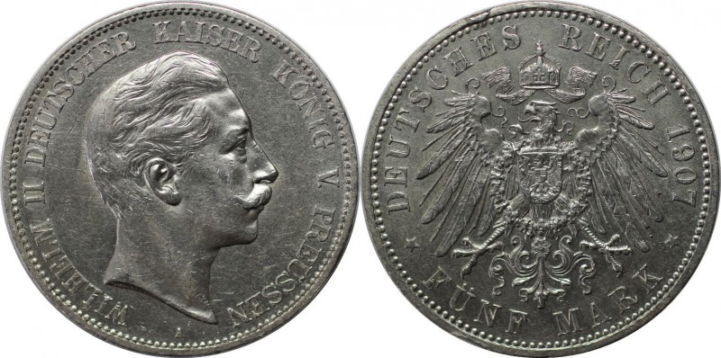 Deutsche Münzen und Medaillen ab 1871, REICHSSILBERMÜNZEN, Preußen, Wilhelm II (...