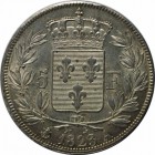 Europäische Münzen und Medaillen, Frankreich / France. France-Kingdom-Louis XVIII (1814-1815-1824). 5 Francs 1823 A (KM711.1, Gad.614) - Obv: Head lef...