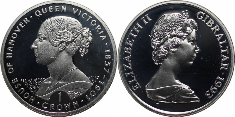 Europäische Münzen und Medaillen, Gibraltar. Queen Victoria - 1837-1901. 1 Krona...