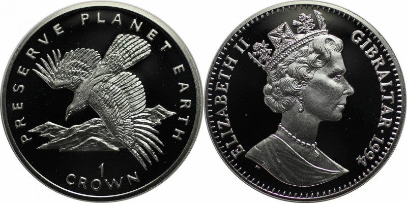 Europäische Münzen und Medaillen, Gibraltar. Preserve Planet Earth. 1 Krona 1994...