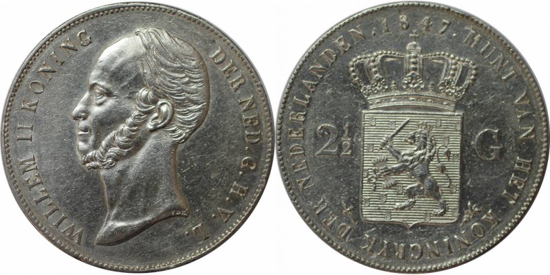 Europäische Münzen und Medaillen, Niederlande / Netherlands. Wilhelm II. (1840-1...