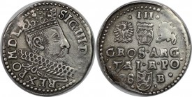 Europäische Münzen und Medaillen, Polen / Poland. Sigismund III Vasa (1587-1632). Dreigröscher (Trojak) 1598, Bromberg, 2.33 g. 21 mm. Silber. Kopicki...
