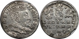 Europäische Münzen und Medaillen, Polen / Poland. Sigismund III Vasa (1587-1632). Dreigröscher (Trojak) 1594, Für Litauen. 2.39 g. 21 mm. Silber. Vorz...