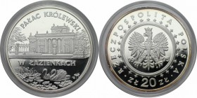 Europäische Münzen und Medaillen, Polen / Poland. Palast Lazienkach. 20 Zloty 1995, Silber. 1OZ. KM Y#296. Polierte Platte