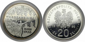 Europäische Münzen und Medaillen, Polen / Poland. Warschauer Schlacht. 20 Zloty 1995, Silber. 0.92OZ. KM Y#298. Polierte Platte