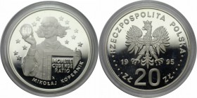 Europäische Münzen und Medaillen, Polen / Poland. Niklas Koppernigk. 20 Zloty 1995, Silber. 0.92OZ. KM Y#302. Polierte Platte