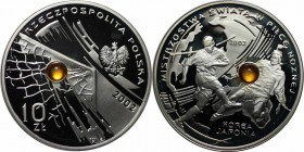 Europäische Münzen und Medaillen, Polen / Poland. Fußball WM Korea Japan. 10 Zloty 2002, Silber. 0.42OZ. KM Y#435 . Polierte Platte