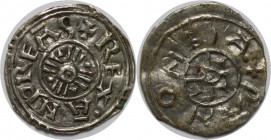 Europäische Münzen und Medaillen, Ungarn / Hungary. Andreas I., 1046-1061. Denar. +REX ANDREAS Kreuz mit dreistrahligen Armen, in der Mitte Kreis, in ...