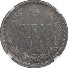 Russische Münzen und Medaillen, Alexander III (1881-1894). Rubel 1884 SPB AT, Silber. Bitkin 45. NGC AU-Det