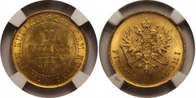 Russische Münzen und Medaillen, Nikolaus II (1894-1918), Finnland. 10 Mark 1904 L, Gold. Bitkin 392(R1). NGS MS-64
