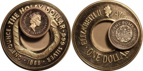 Weltmünzen und Medaillen , Australien / Australia. 1 Dollar 1988, Silber. 1 OZ. KM 112. Polierle Platte