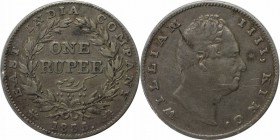Weltmünzen und Medaillen , India. William IV. (1830 - 1837). 1 Rupie 1835, Silber. KM 450.7 . Sehr Schön