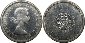Weltmünzen und Medaillen , Kanada / Canada. Dollar 1964, 0.6 OZ. Silber. Stempelglanz