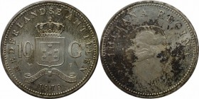 Weltmünzen und Medaillen , Niederländische Antillen / Netherlands Antilles. 10 Gulden 1978, Silber. 0.59 OZ. KM 20. Stempelglanz