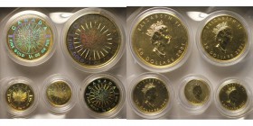 Weltmünzen und Medaillen , Lots und Samlungen. Kanada / Canada. 1,5,10,20,50 Dollars 2001, Gold. Polierte Platte