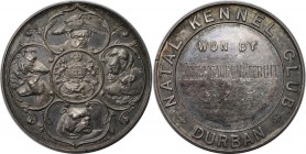 Medaillen und Jetons, Hundesport / Dog sports. Südafrika. "Natal Kennel Club Durban". Medaille 1913. (Hollander Bros Durban). 39 mm. Vorzüglich