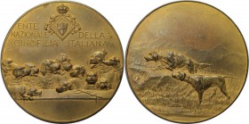 Medaillen und Jetons, Hundesport / Dog sports. "Ente Nazionale Della Cinofilia Italiana". Medaille 1920. (C. H. Griodrone). 52 mm. Vorzüglich
