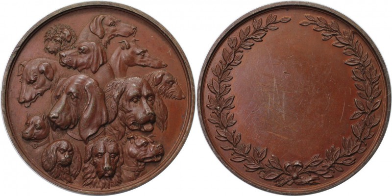 Medaillen und Jetons, Hundesport / Dog sports. Medaille ND, Kupfer. 48 mm. Vorzü...