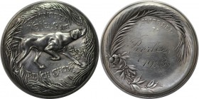 Medaillen und Jetons, Hundesport / Dog sports. Westminster Kennel Club. Bench Show Awarded Medaille, Awarded to Peerless 1913. 49 mm. Silber. Vorzügli...