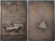 Medaillen und Jetons, Hundesport / Dog sports. "Dachshund - & Terrier - Club Bielefeld Special - Ausstellung 1901". Medaille 1901, Einseitige Plakette...