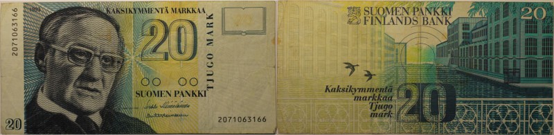 Banknoten, Finnland / Finland. 20 Markkaa 1993. Pick: 122. III