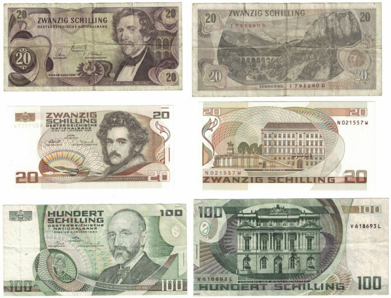 Banknoten, Österreich / Austria, Lots und Sammlungen. Oesterreichische Nationalb...