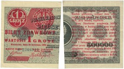 Banknoten, Polen / Poland. 1 Grosz 1924. Pick: 42a. aUNC