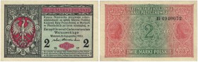 Banknoten, Polen / Poland. 2 Marki 1917. Ser. B, Pick: 9. XF-aUNC