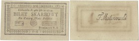 Banknoten, Polen / Poland. 4 Zlotych 1794. Ser. 1 F, Pick: A11. UNC