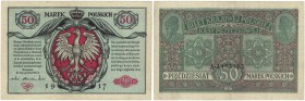 Banknoten, Polen / Poland. 50 Marek 1917. Pick: 5. VF-XF