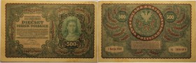 Banknoten, Polen / Poland. 500 Marek 1919. I Serja BM Nr 208989 Pick 28. IV