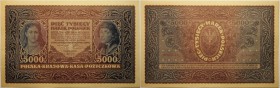 Banknoten, Polen / Poland. 5000 Marek 1920. III Serja AO Nr 466275 Pick 31. II