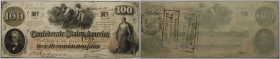 Banknoten, USA / Vereinigte Staaten von Amerika, Konförderierte Staaten von Amerika / Confederate States of America. 100 Dollars 1862. T-41. PF-25. Cr...