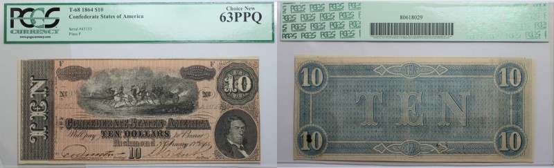 Banknoten, USA / Vereinigte Staaten von Amerika, Konförderierte Staaten von Amer...