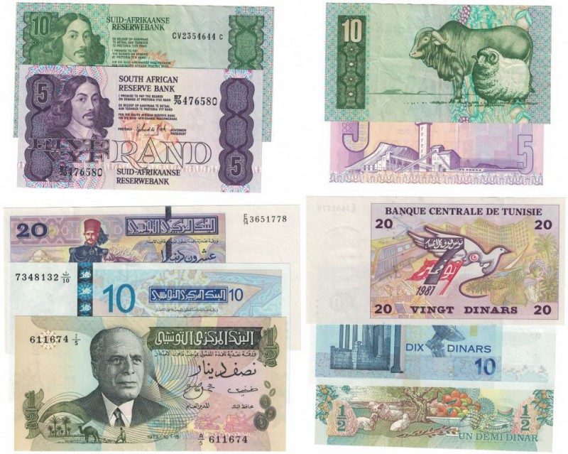 Banknoten, Lots und Sammlungen Banknoten. Tunesien / Tunisia. 1/2 Dinar 15.10.73...