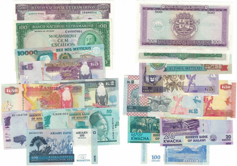 Banknoten, Lots und Sammlungen Banknoten. Mosambik / Mozambique. 100, 500 Escudo...