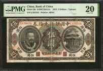 CHINA--REPUBLIC. Bank of China. 5 Dollars, 1912. P-26r. PMG Very Fine 20.

(S/M#C294-31r). Yunnan. Printed by ABNC. Emperor Huang-Ti at left with Ga...